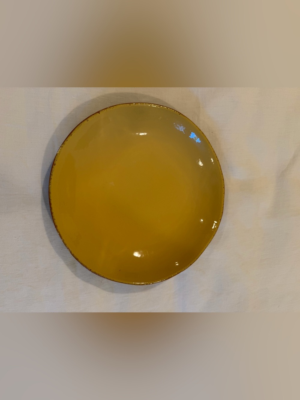 Vietri Yellow Glazed Ceramic Serving Bowl